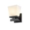 Z-Lite Astor 1 Light Wall Sconce, Matte Black & Etched Opal 1937-1S-MB - alternate 3